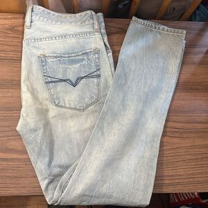 Mens No Brand Light Blue Denim Straight Leg Denim Jeans